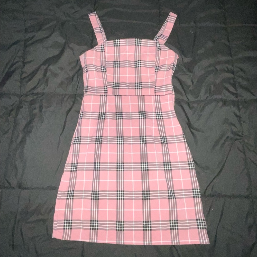Pink Plaid Dress
